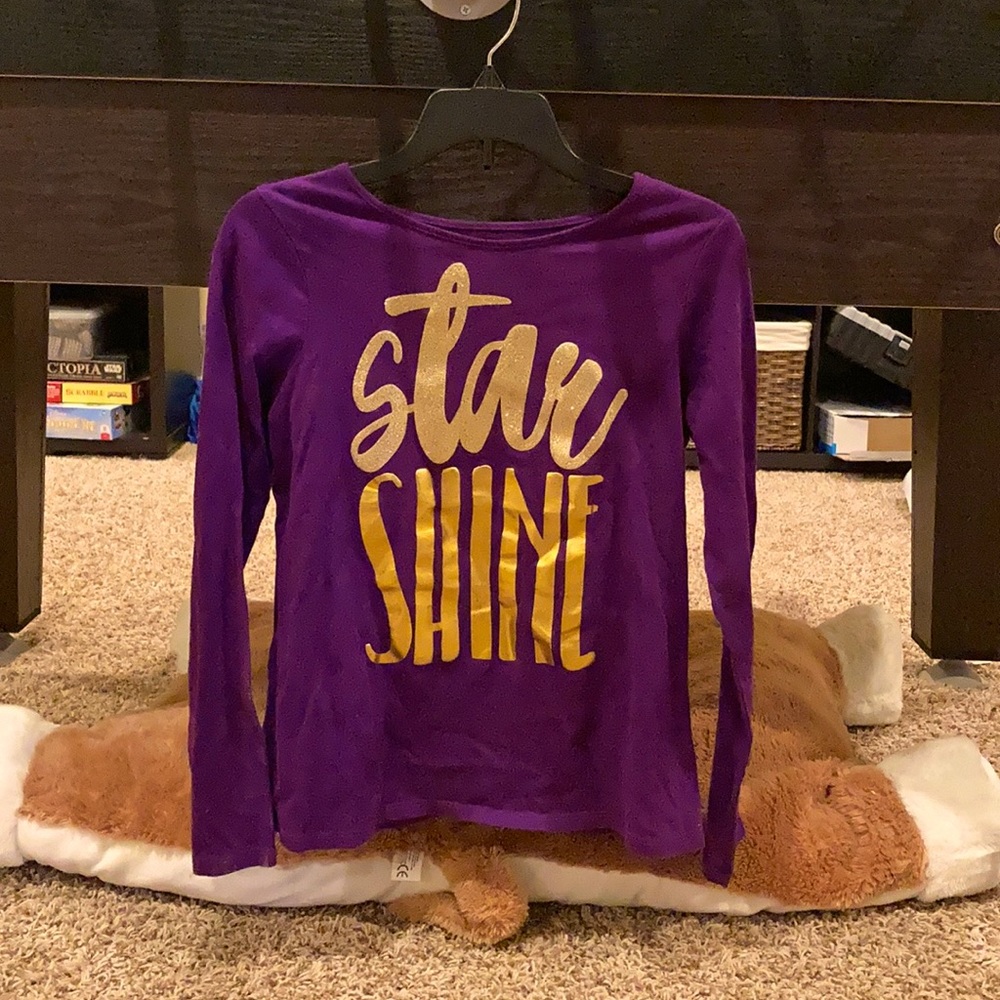 Lands’ End purple long sleeve shirt
